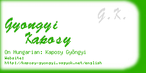 gyongyi kaposy business card